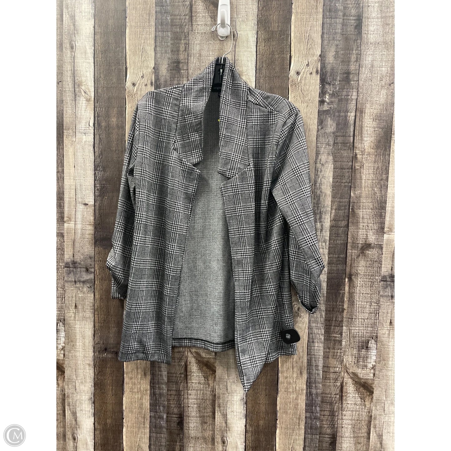 Blazer By Originality In Plaid Pattern, Size: M