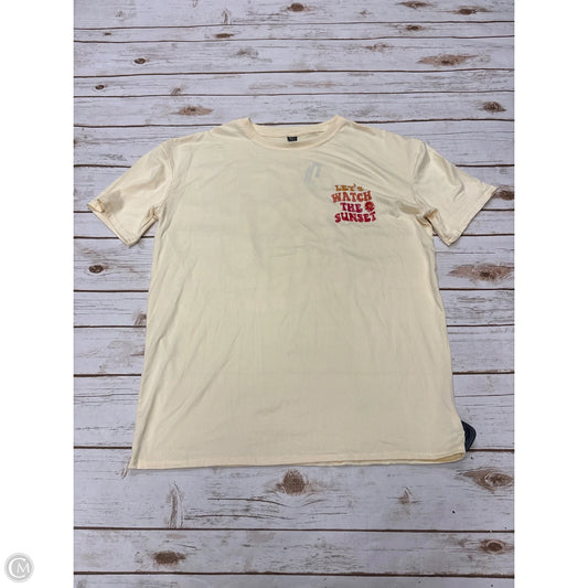 Top Short Sleeve By Shein In Yellow, Size: Xs