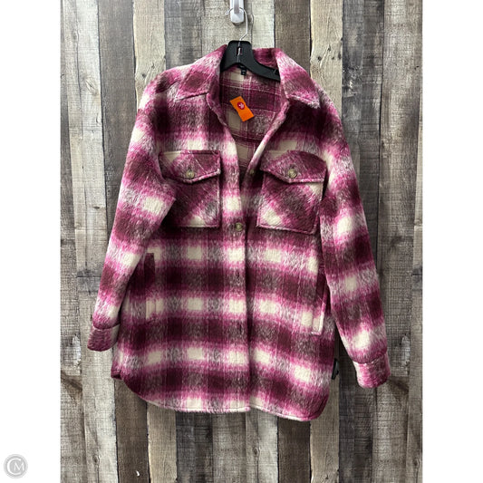 Jacket Faux Fur & Sherpa By Express In Purple, Size: M
