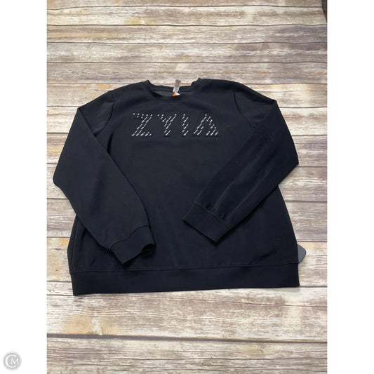 Athletic Sweatshirt Crewneck By Zyia In Black, Size: Xl