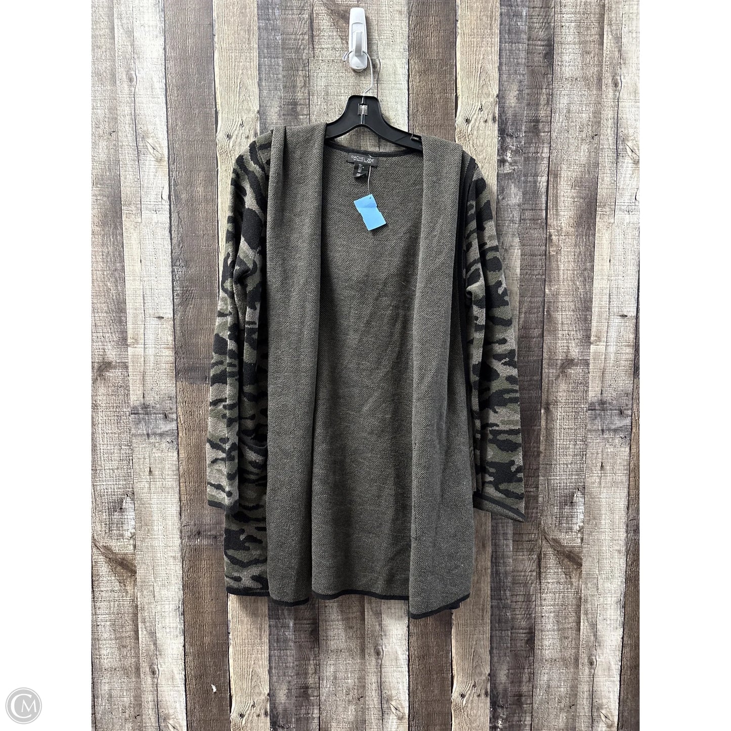 Sweater Cardigan By Rachel Zoe In Camouflage Print, Size: L
