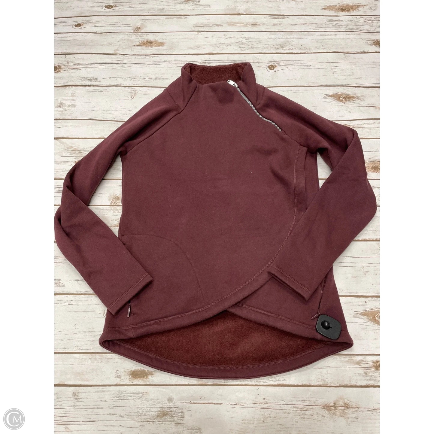 Athletic Jacket By Athleta In Maroon, Size: S