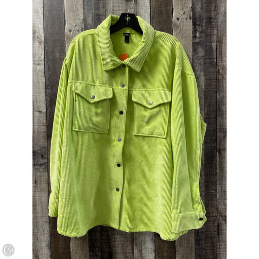 Jacket Shirt By Wild Fable In Green, Size: Xxl
