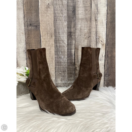 Boots Ankle Heels By Cole-haan In Brown, Size: 8.5