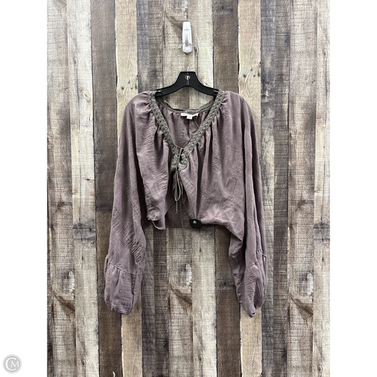 Top Long Sleeve By Hyfve In Purple, Size: M