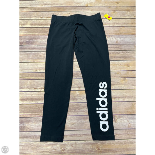 Athletic Leggings By Adidas In Black, Size: L