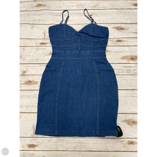 Dress Casual Midi By Windsor In Blue Denim, Size: S