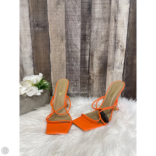 Shoes Heels Stiletto By Fashion Nova In Orange, Size: 9