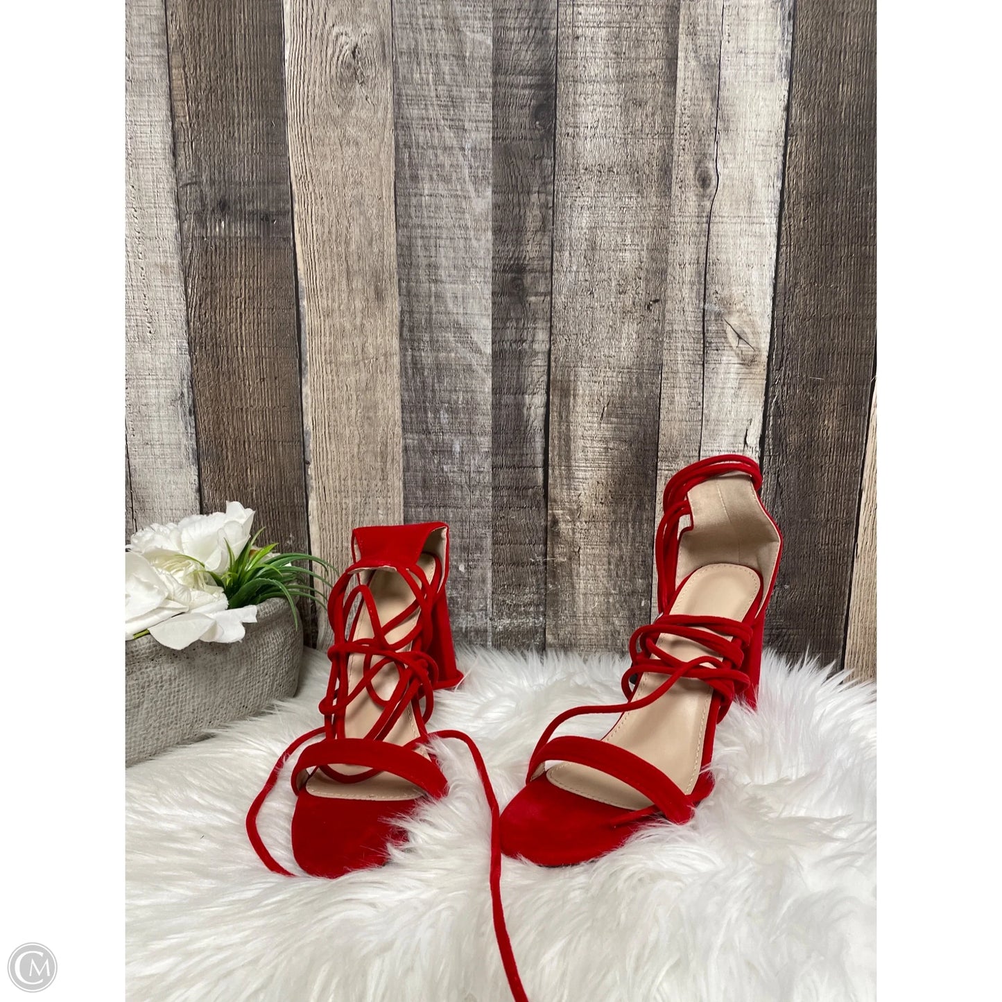 Shoes Heels Block By Cme In Red, Size: 9