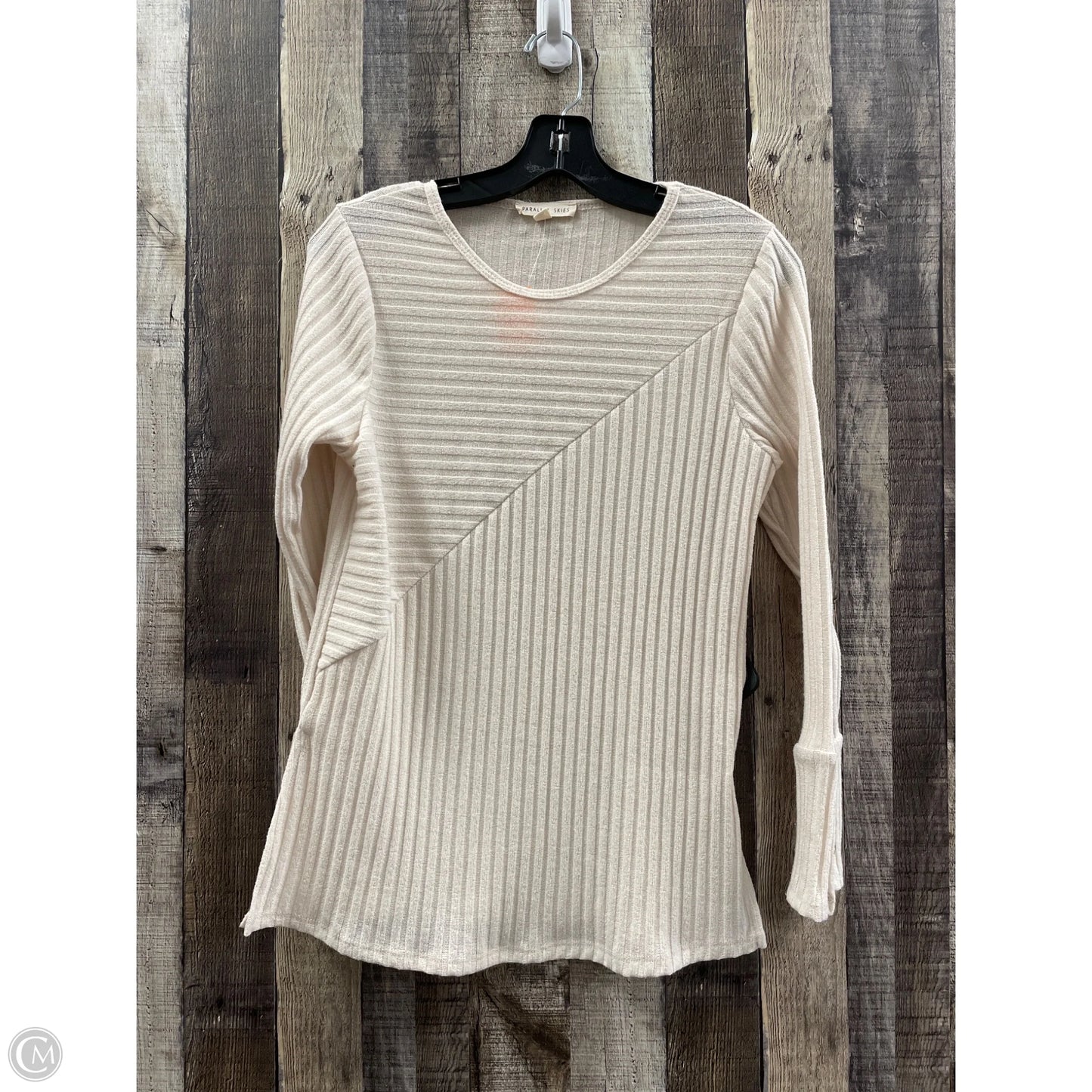 Top Long Sleeve By Cme In Cream, Size: S