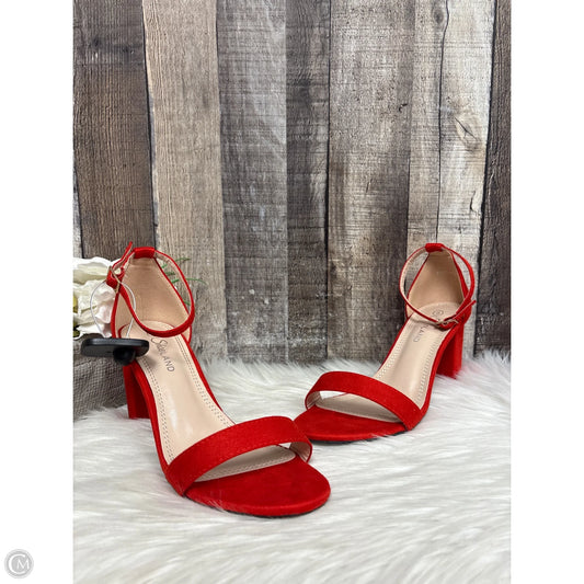 Sandals Heels Block By Cme In Red, Size: 8