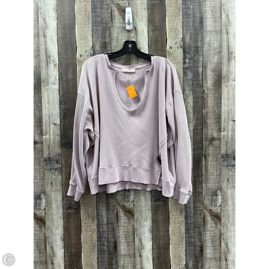 Top Long Sleeve By We The Free In Purple, Size: Xs