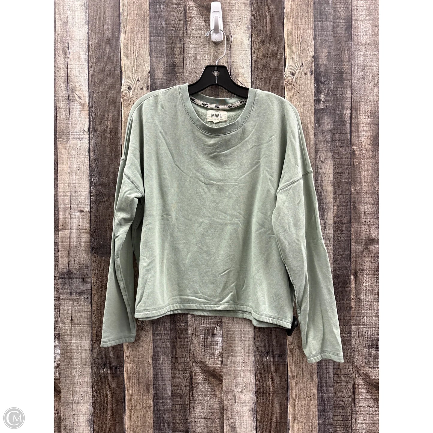 Top Long Sleeve By Madewell In Green, Size: M