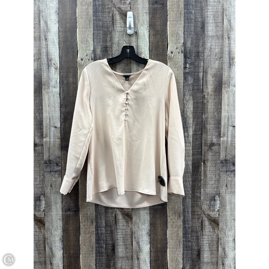 Top Long Sleeve By Ann Taylor In Tan, Size: S