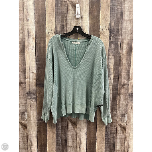 Top Long Sleeve By We The Free In Green, Size: Xs