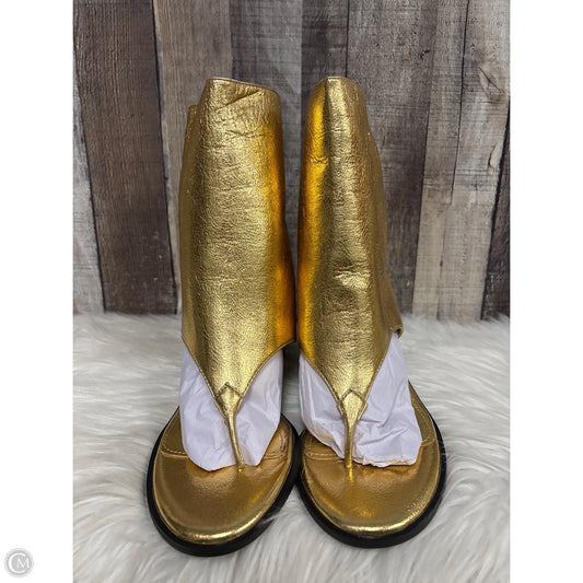 Boots Ankle Heels By Azalea Wang In Gold, Size: 11