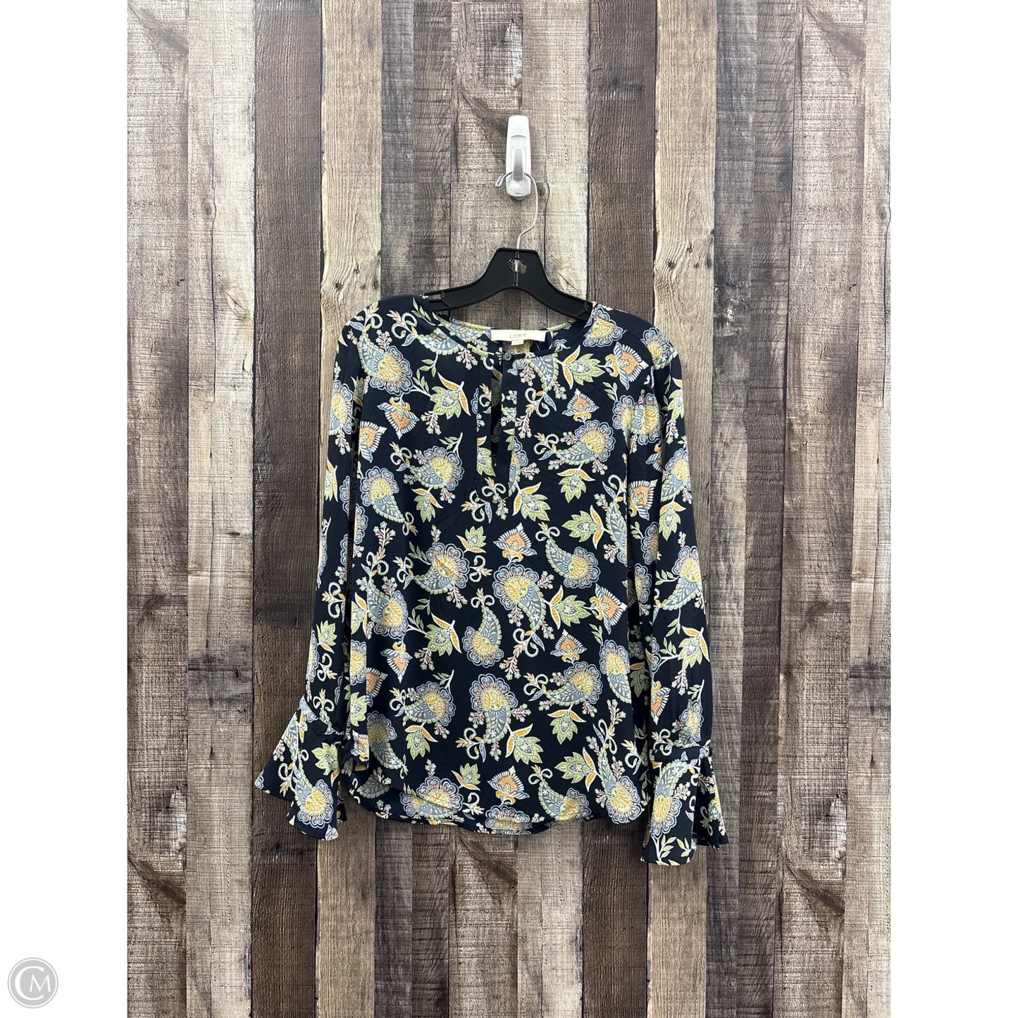 Top Long Sleeve By Loft In Floral Print, Size: Xs