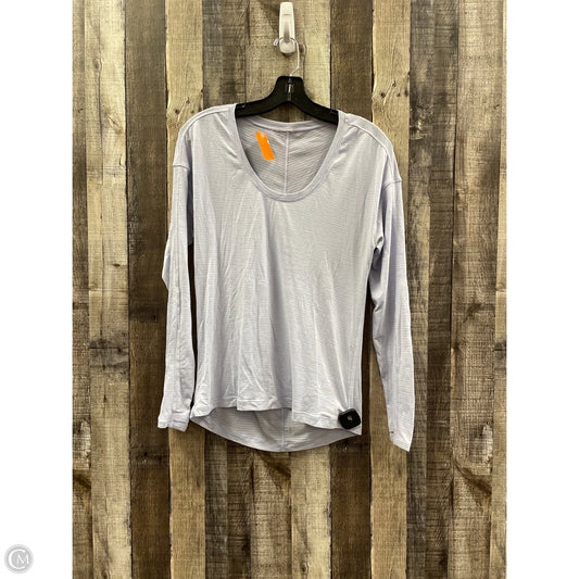 Athletic Top Long Sleeve Crewneck By Lululemon In Blue, Size: S