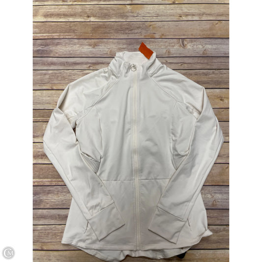 Athletic Jacket By Fabletics In Ivory, Size: M