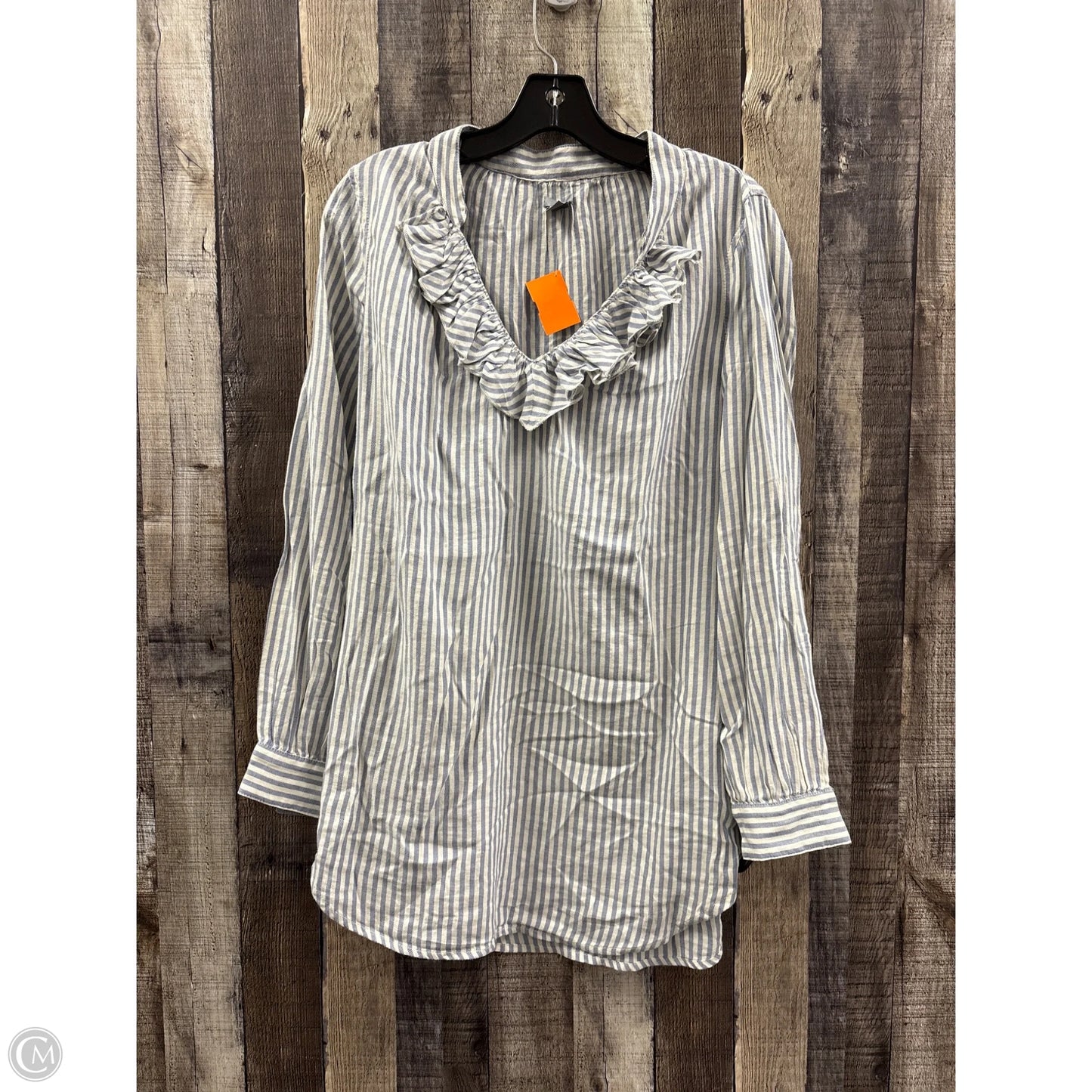 Top Long Sleeve By Aerie In Striped Pattern, Size: S