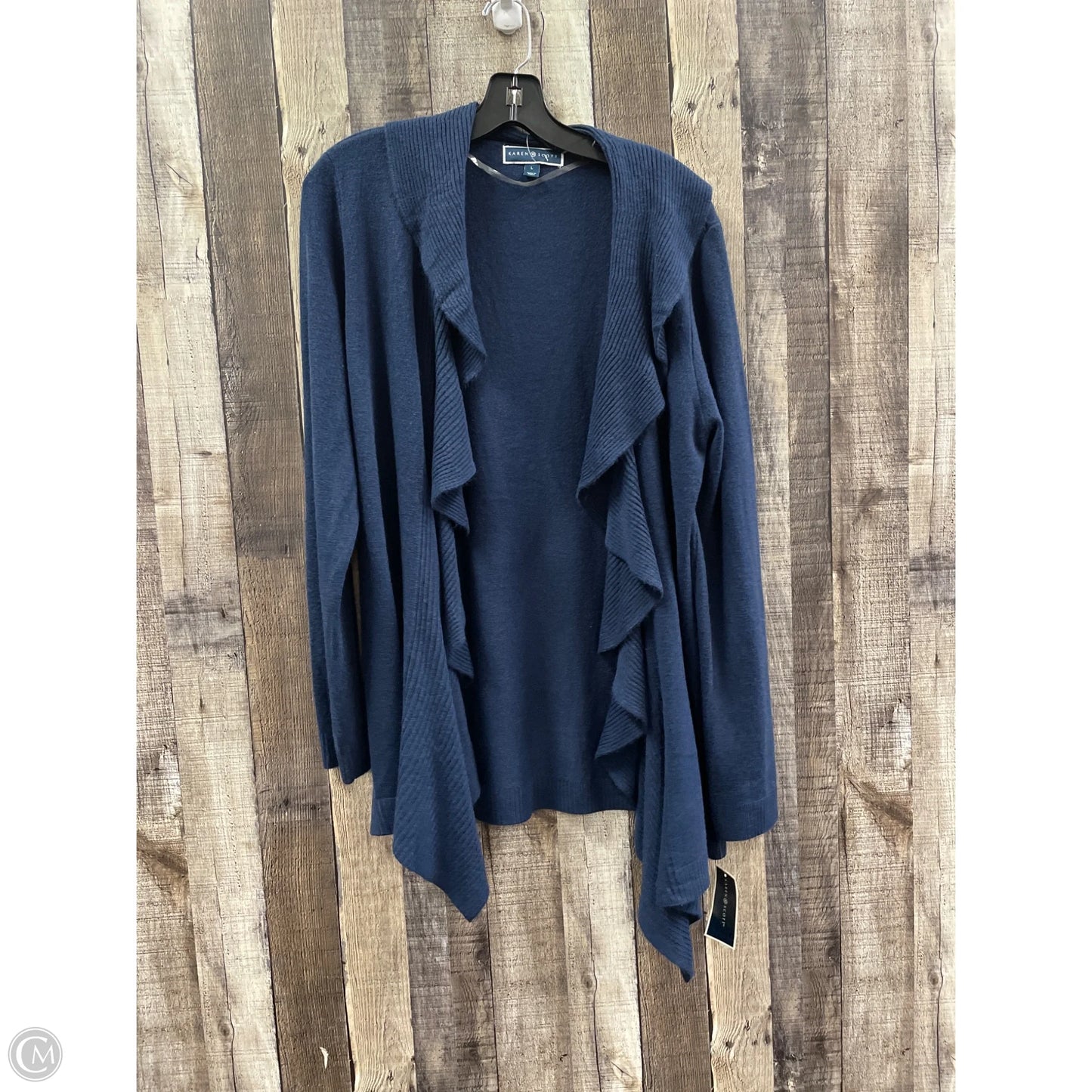 Cardigan By Karen Scott In Navy, Size: L