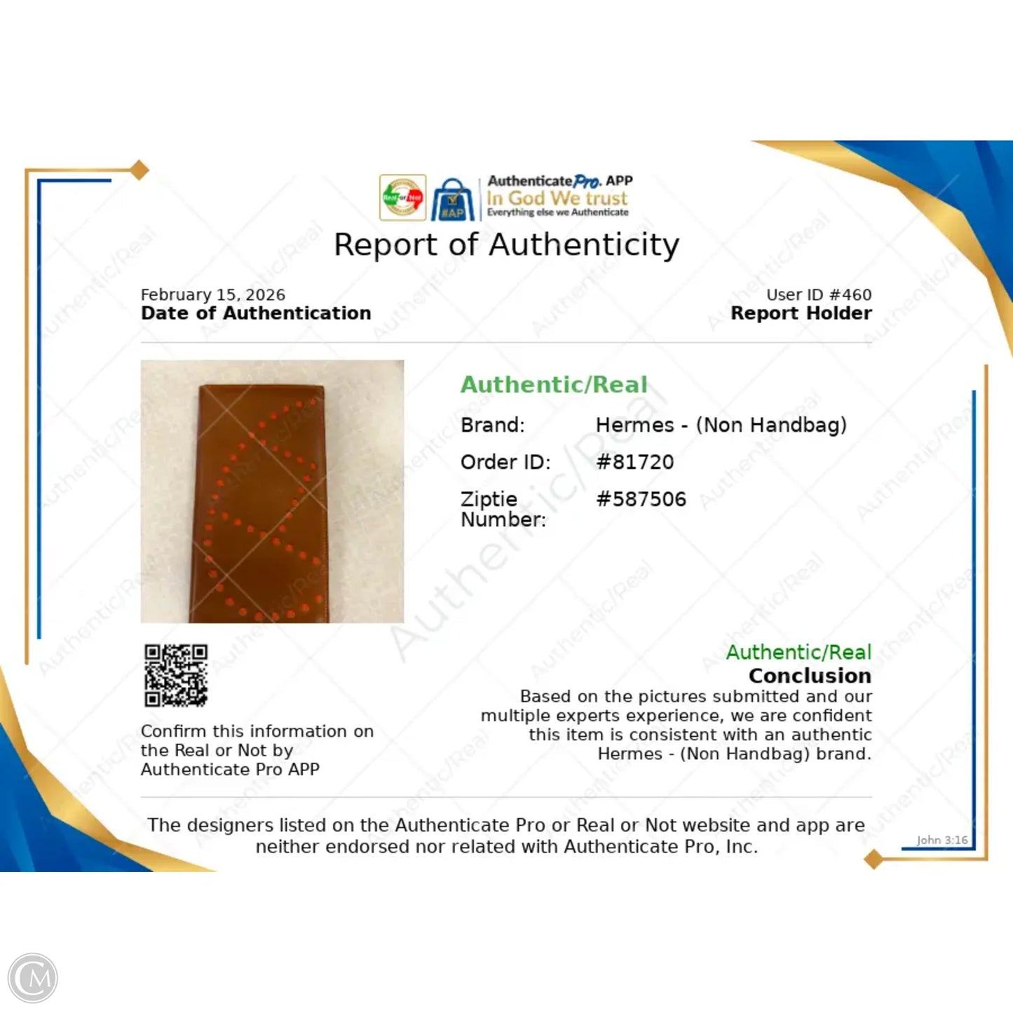 Wallet Luxury Designer By Hermes, Size: Medium