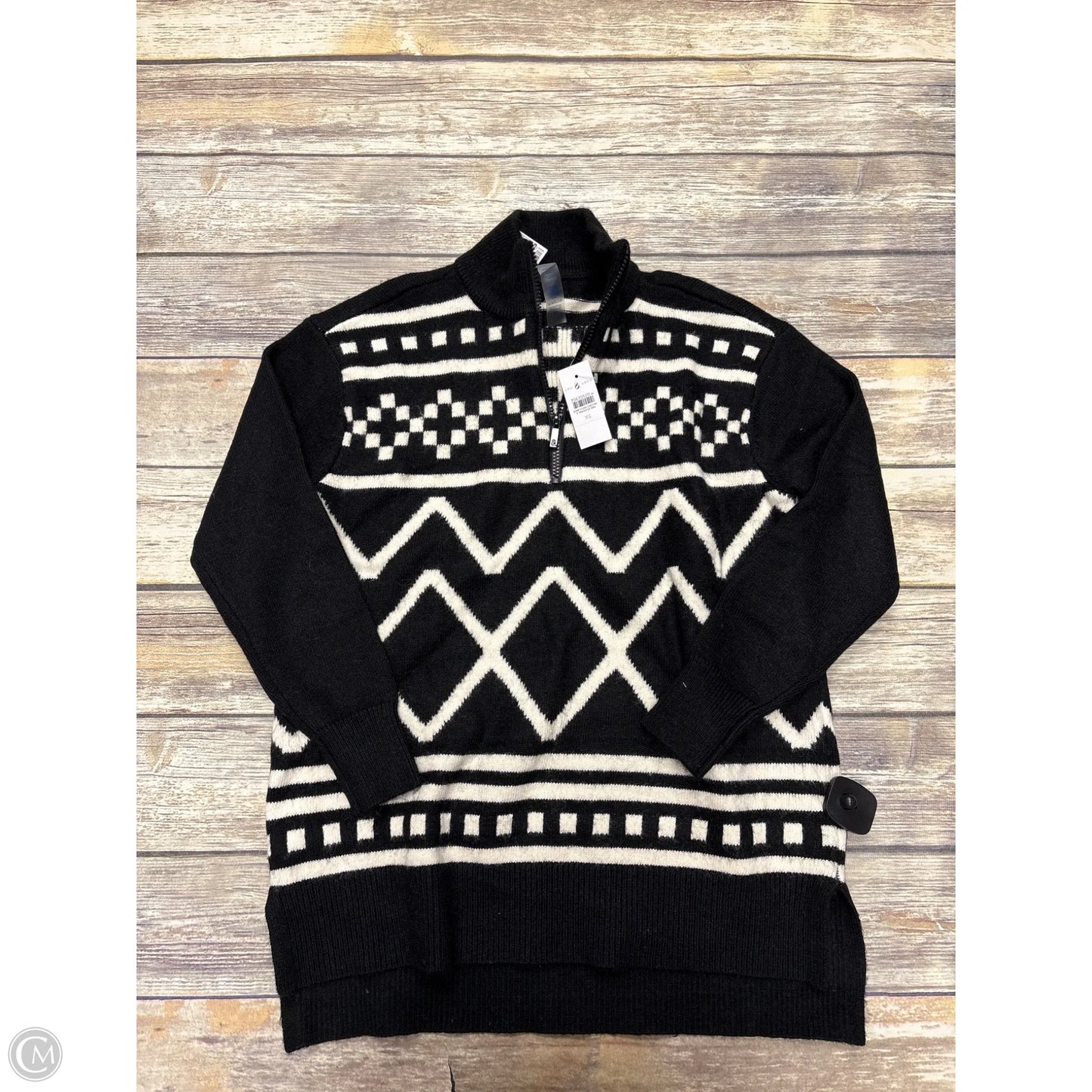 Sweater By Lou And Grey In Black & White, Size: Xs