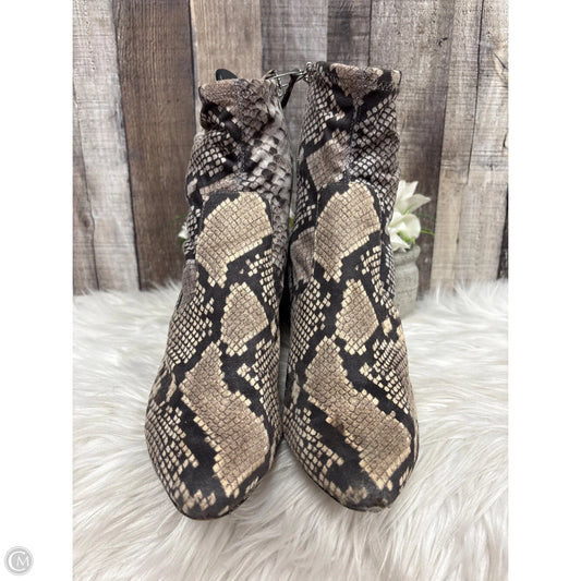 Boots Ankle Heels By Steve Madden In Snakeskin Print, Size: 10