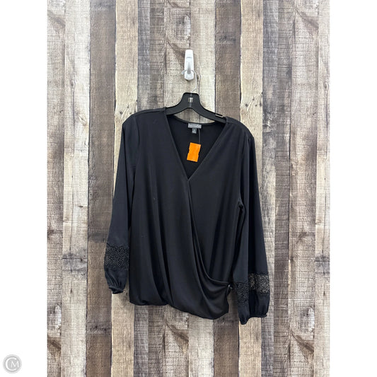 Top Long Sleeve By Cme In Black, Size: M