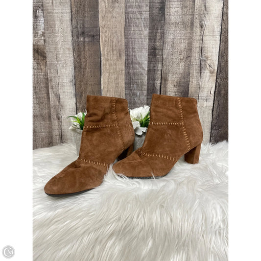 Boots Ankle Heels By Aerosoles In Brown, Size: 8.5
