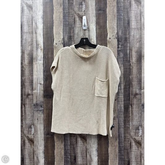 Sweater Short Sleeve By By Together In Tan, Size: L