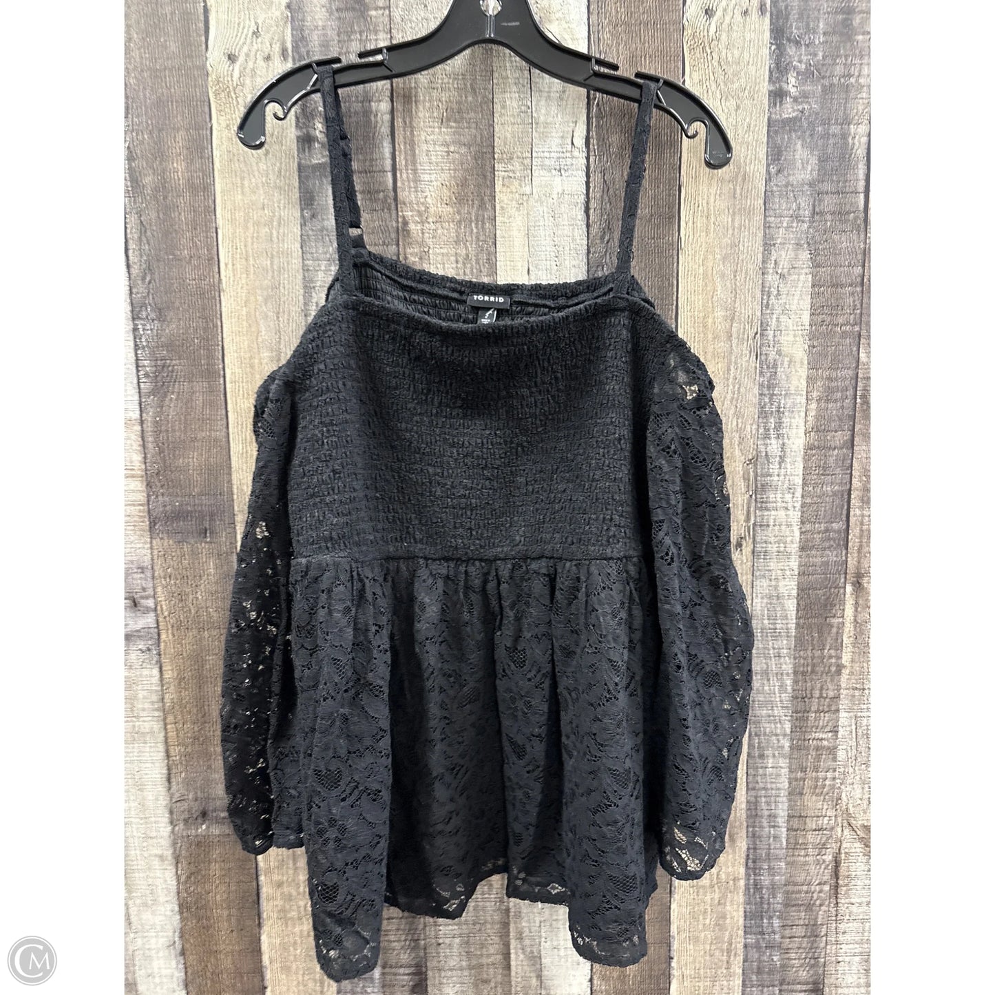 Top Long Sleeve By Torrid In Black, Size: 2x