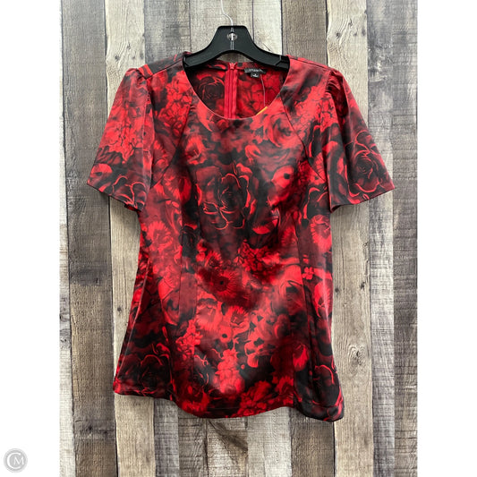 Top Short Sleeve By Ann Taylor In Red, Size: 8