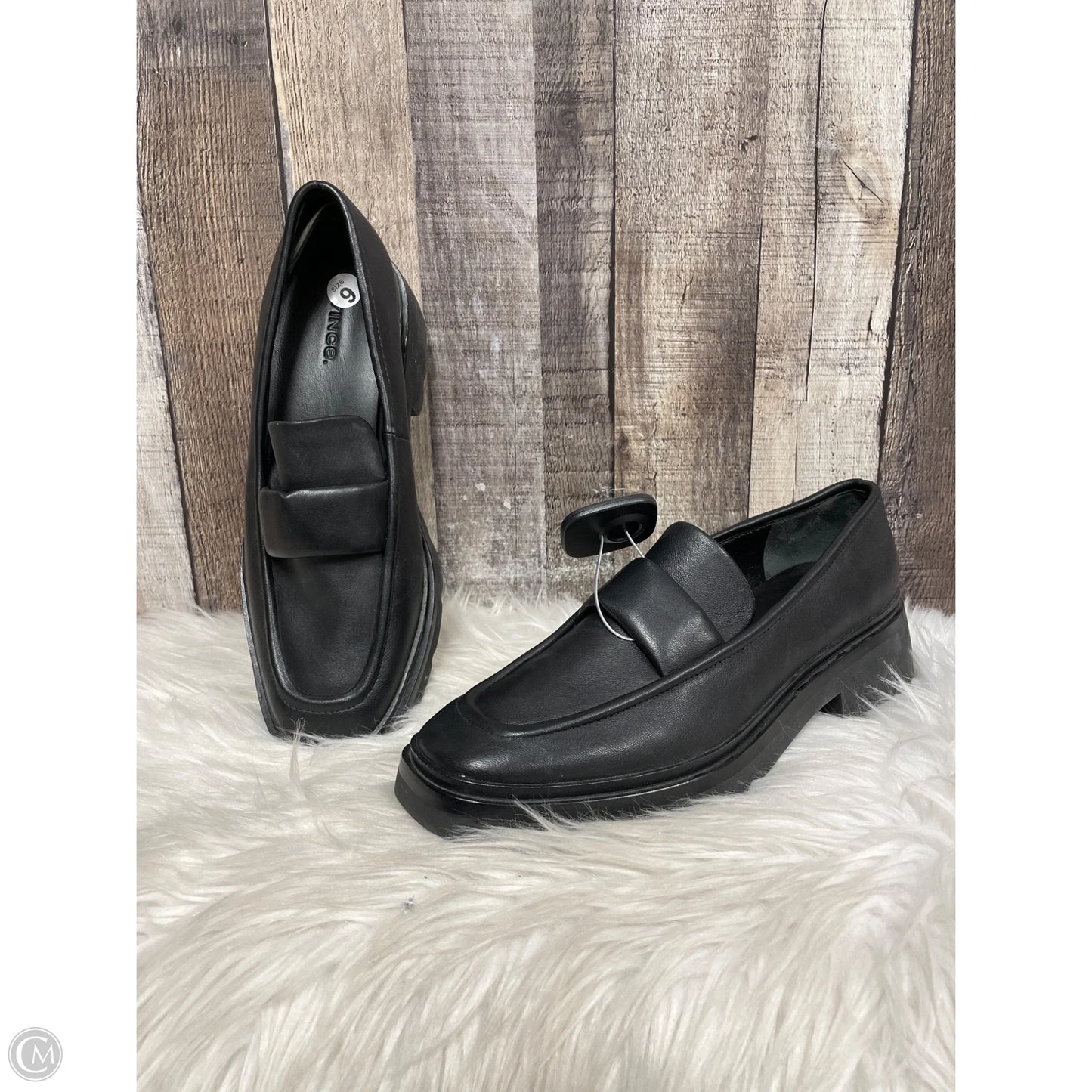 Shoes Heels Wedge By Vince In Black, Size: 9