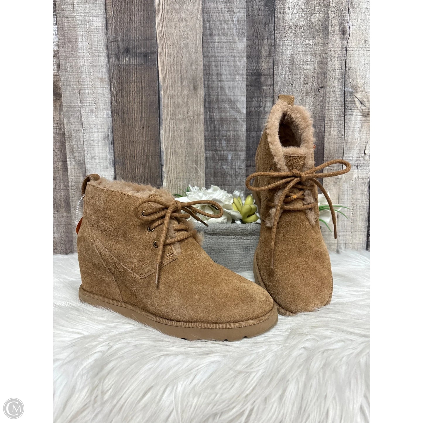 Boots Designer By Ugg In Brown, Size: 7