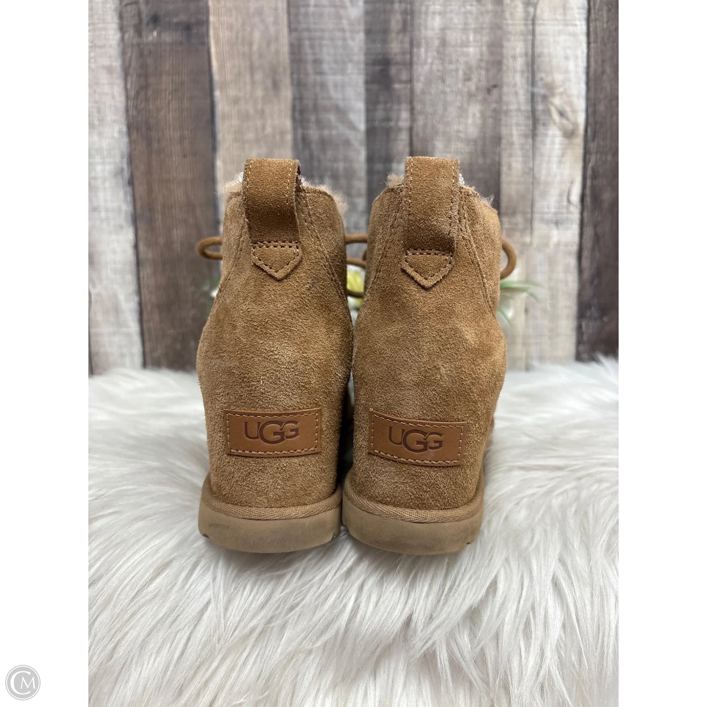 Boots Designer By Ugg In Brown, Size: 7