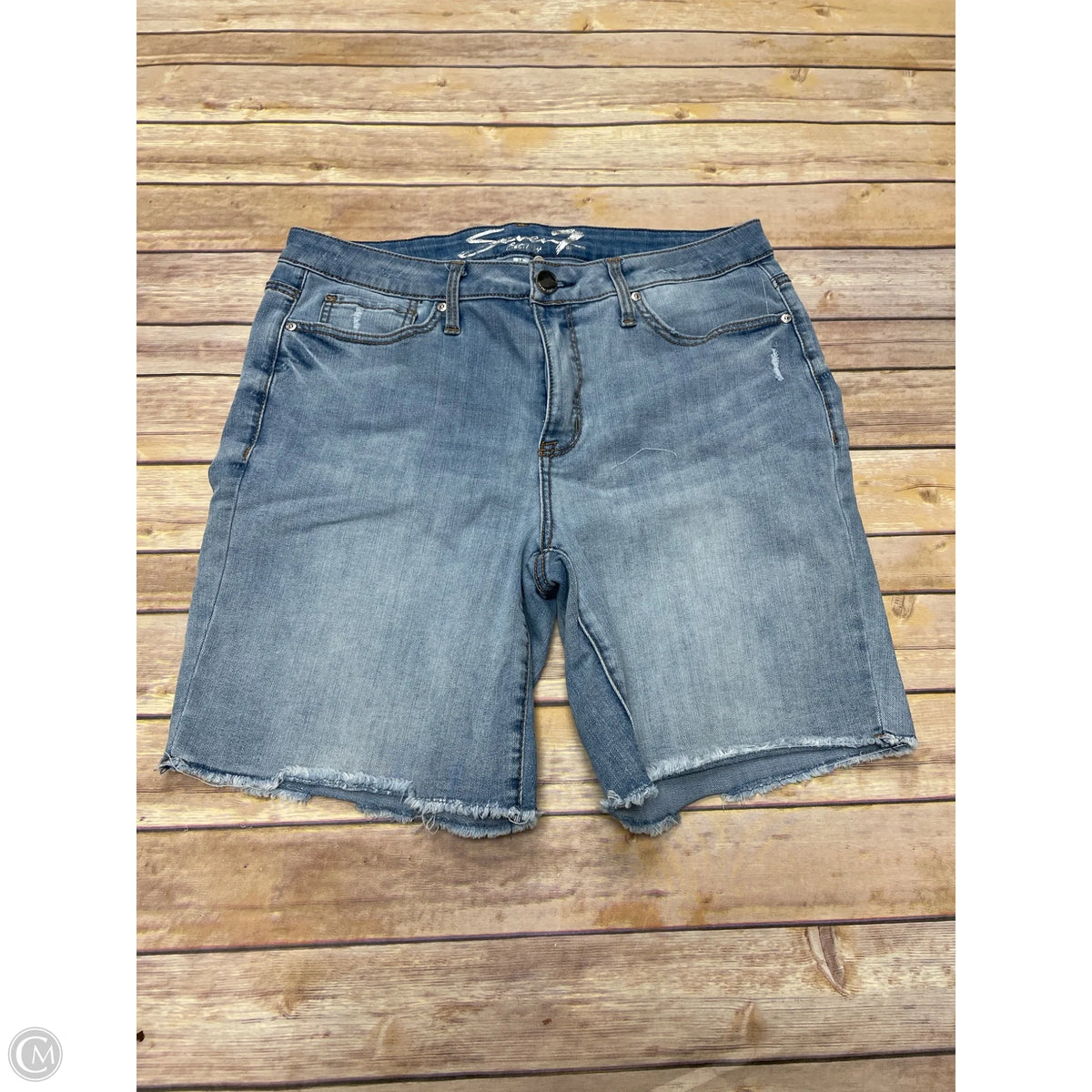 Shorts By Seven 7 In Blue Denim, Size: 14