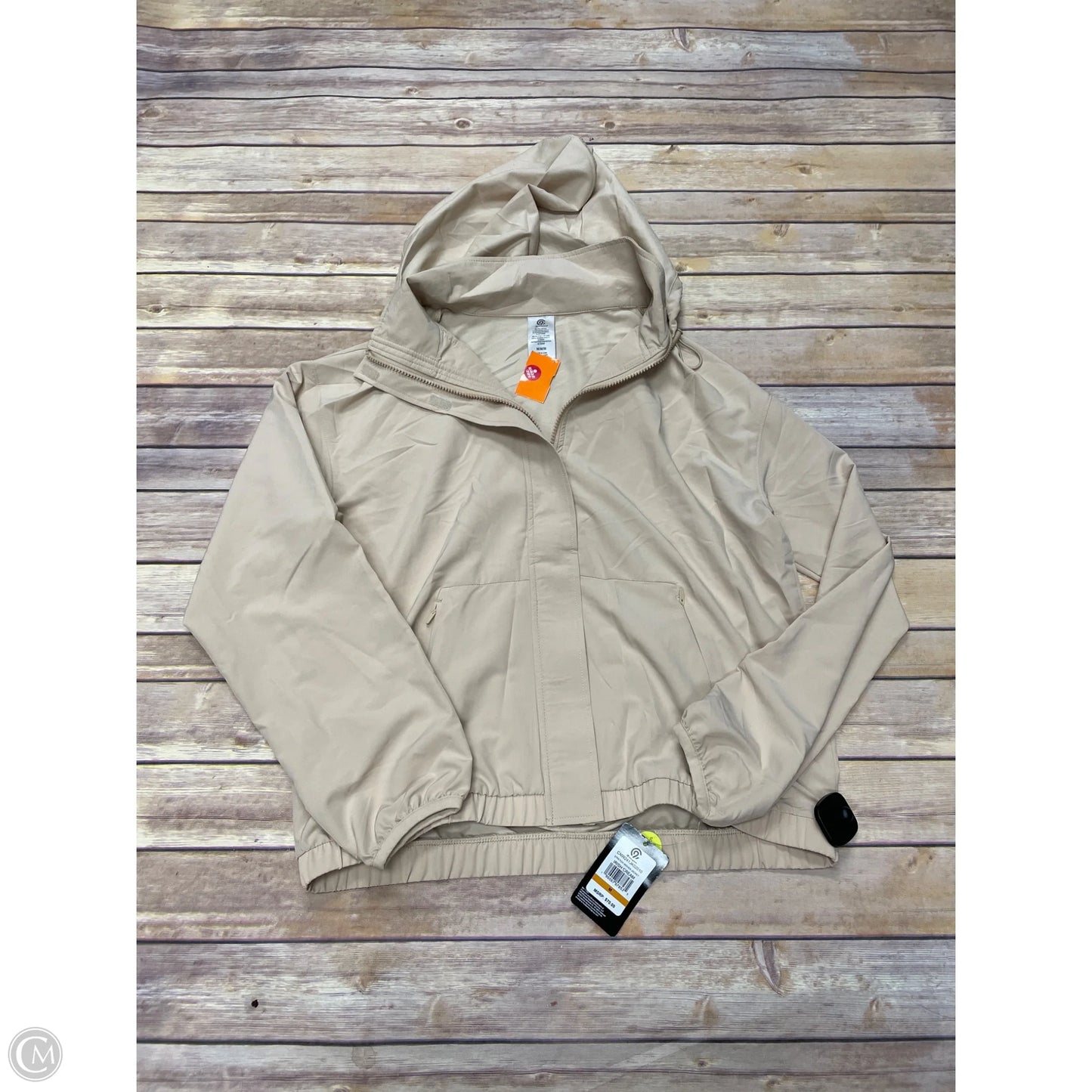 Athletic Jacket By Champion In Tan, Size: M