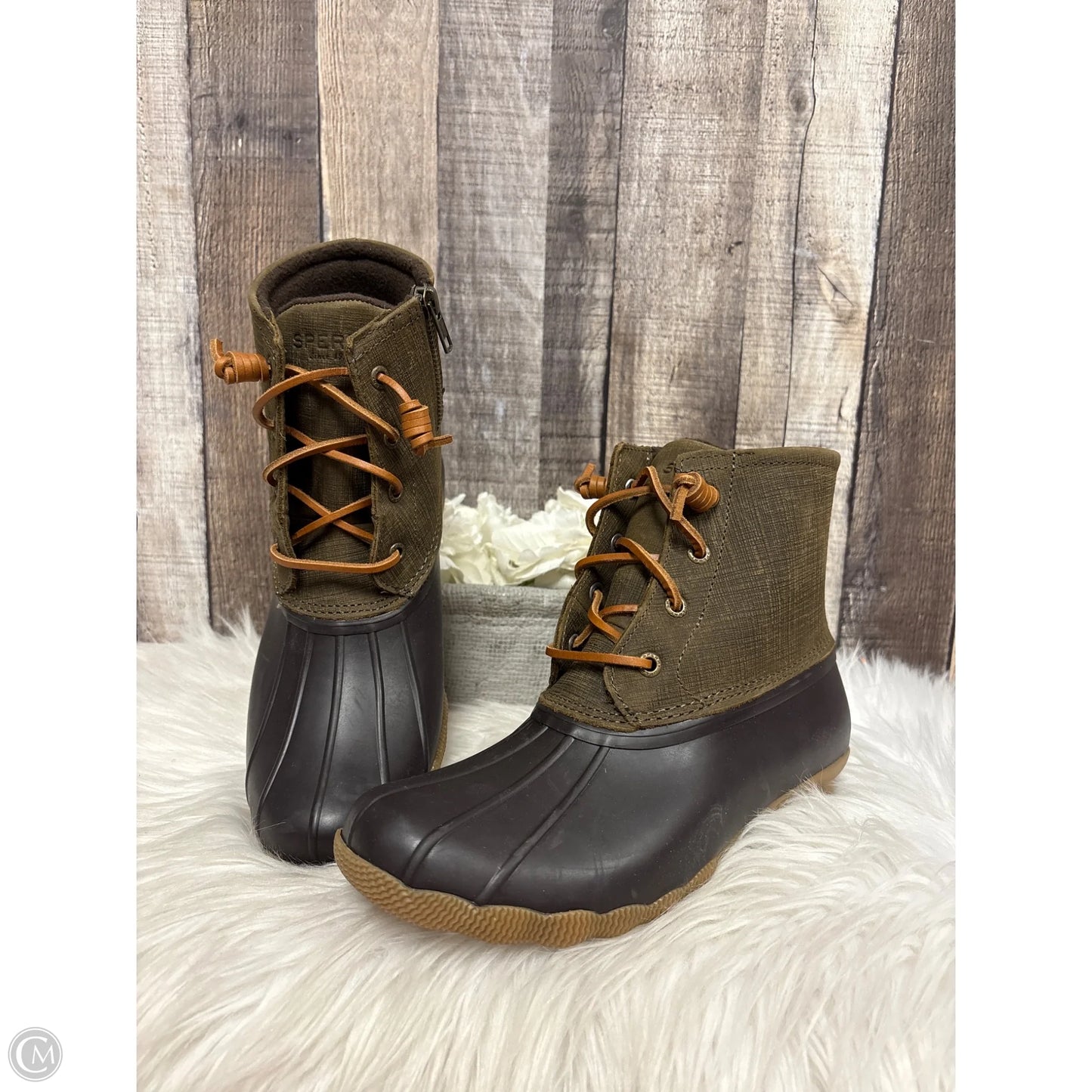 Boots Ankle Flats By Sperry In Brown, Size: 7.5