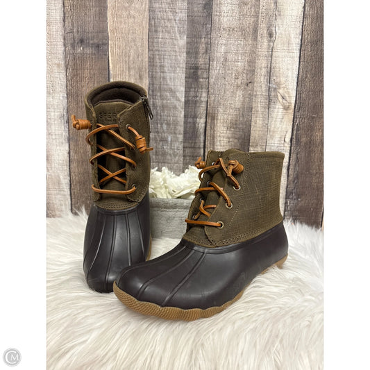 Boots Ankle Flats By Sperry In Brown, Size: 7.5