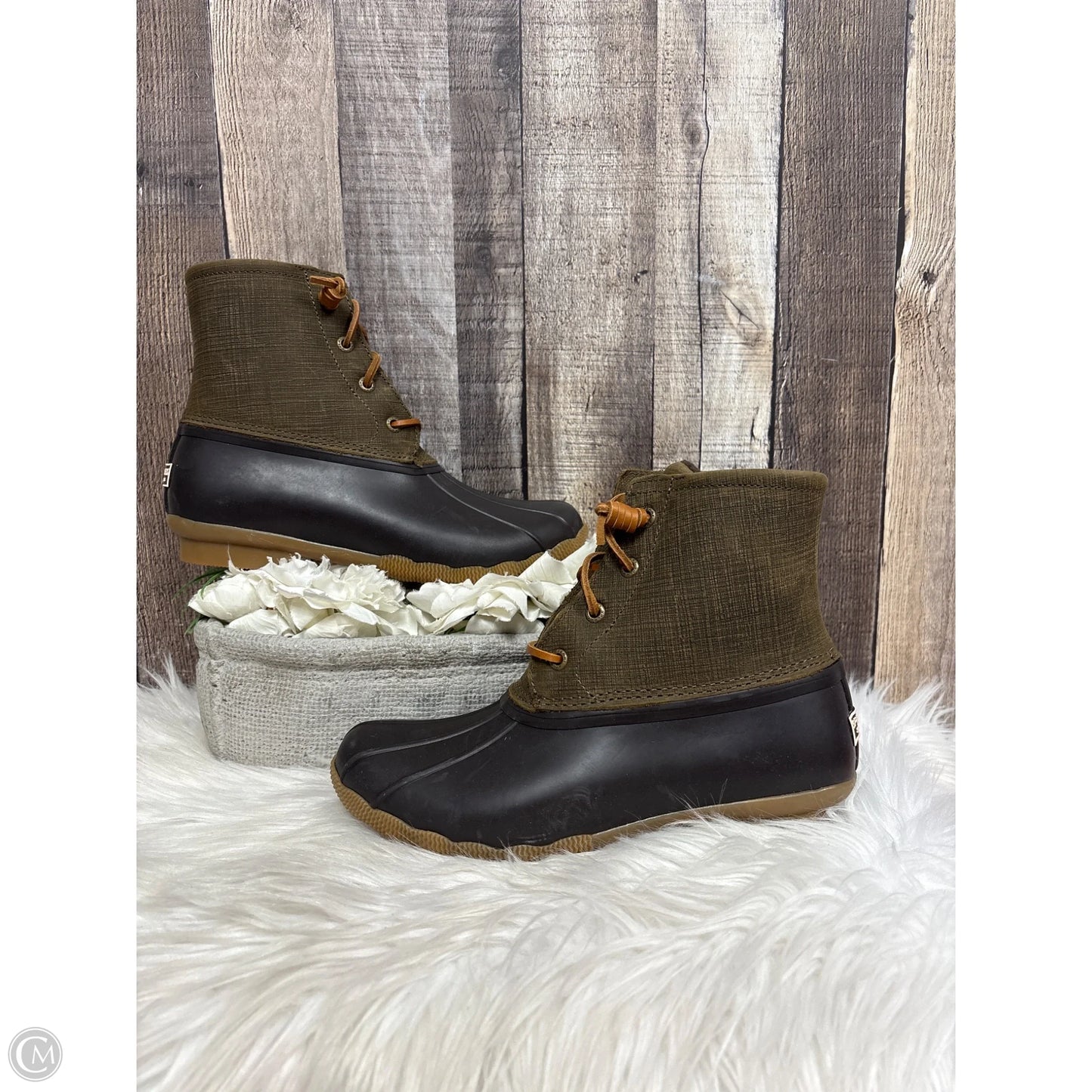 Boots Ankle Flats By Sperry In Brown, Size: 7.5