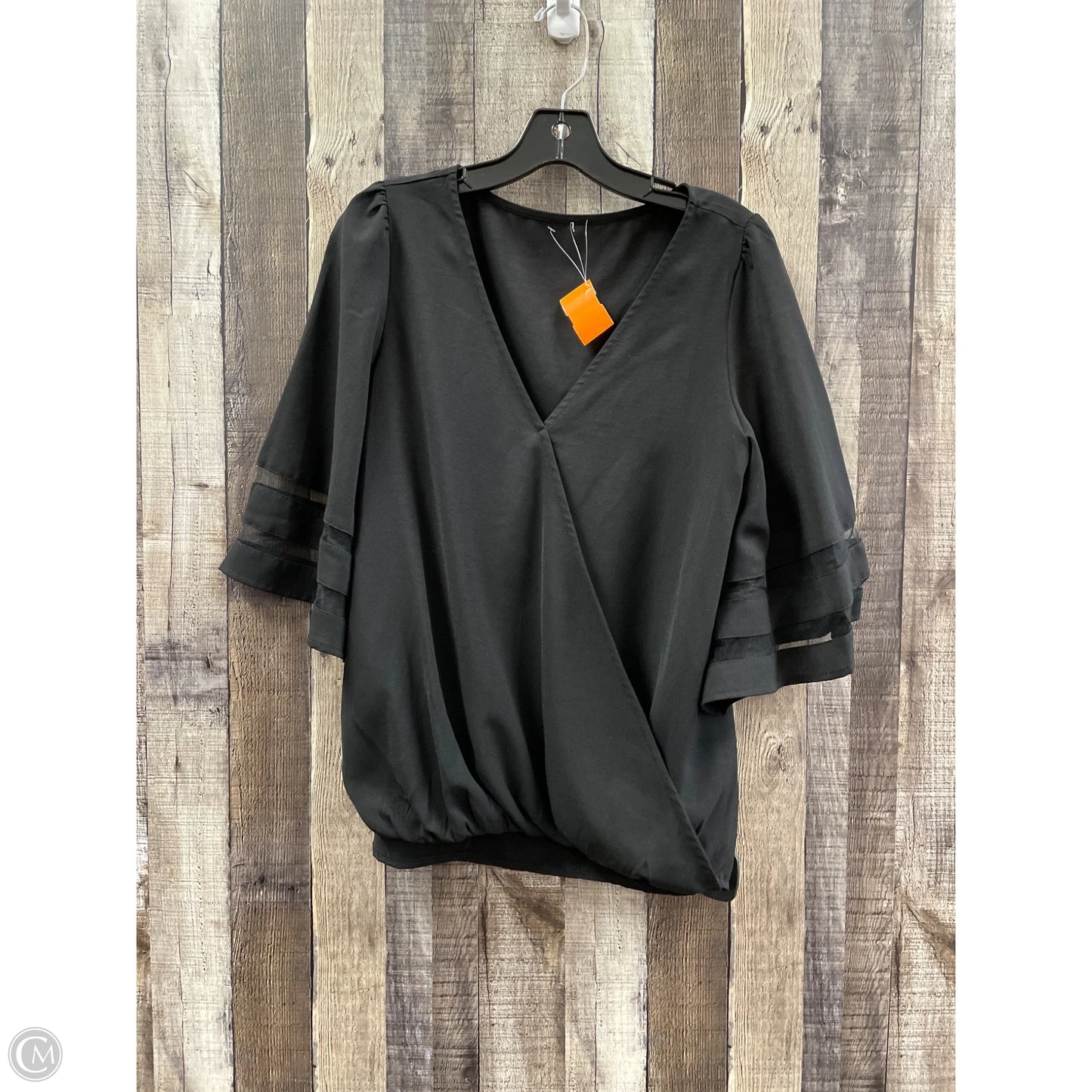 Top 3/4 Sleeve By Cme In Black, Size: M