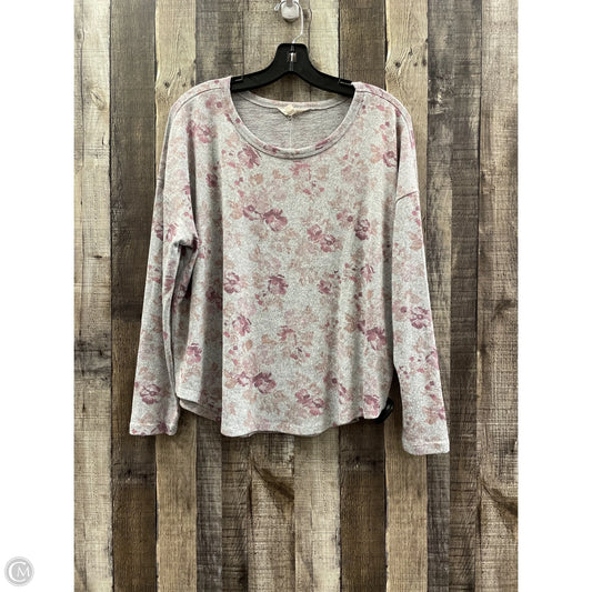 Top Long Sleeve By Lucky Brand In Grey, Size: M