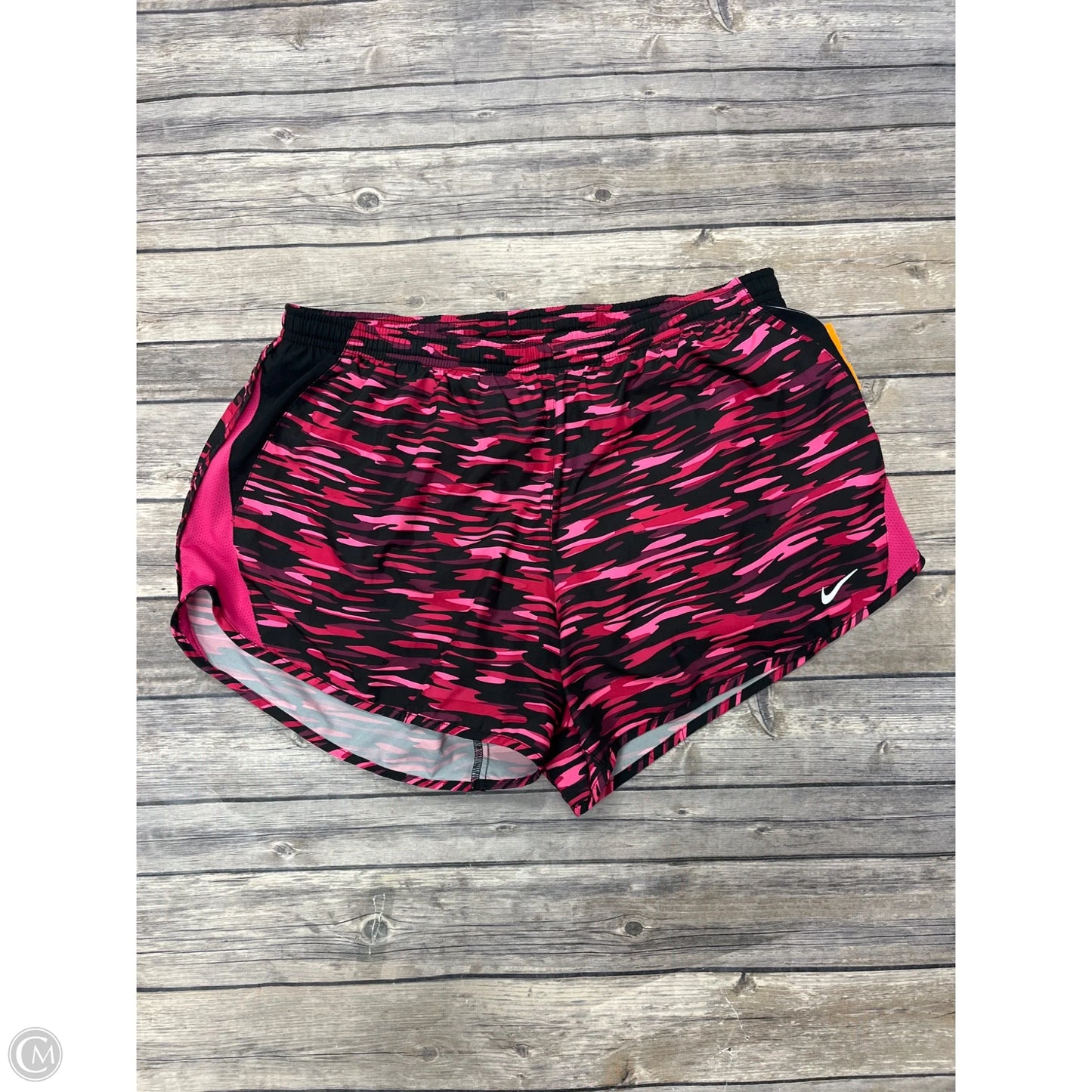Athletic Shorts By Nike Apparel In Black & Pink, Size: L