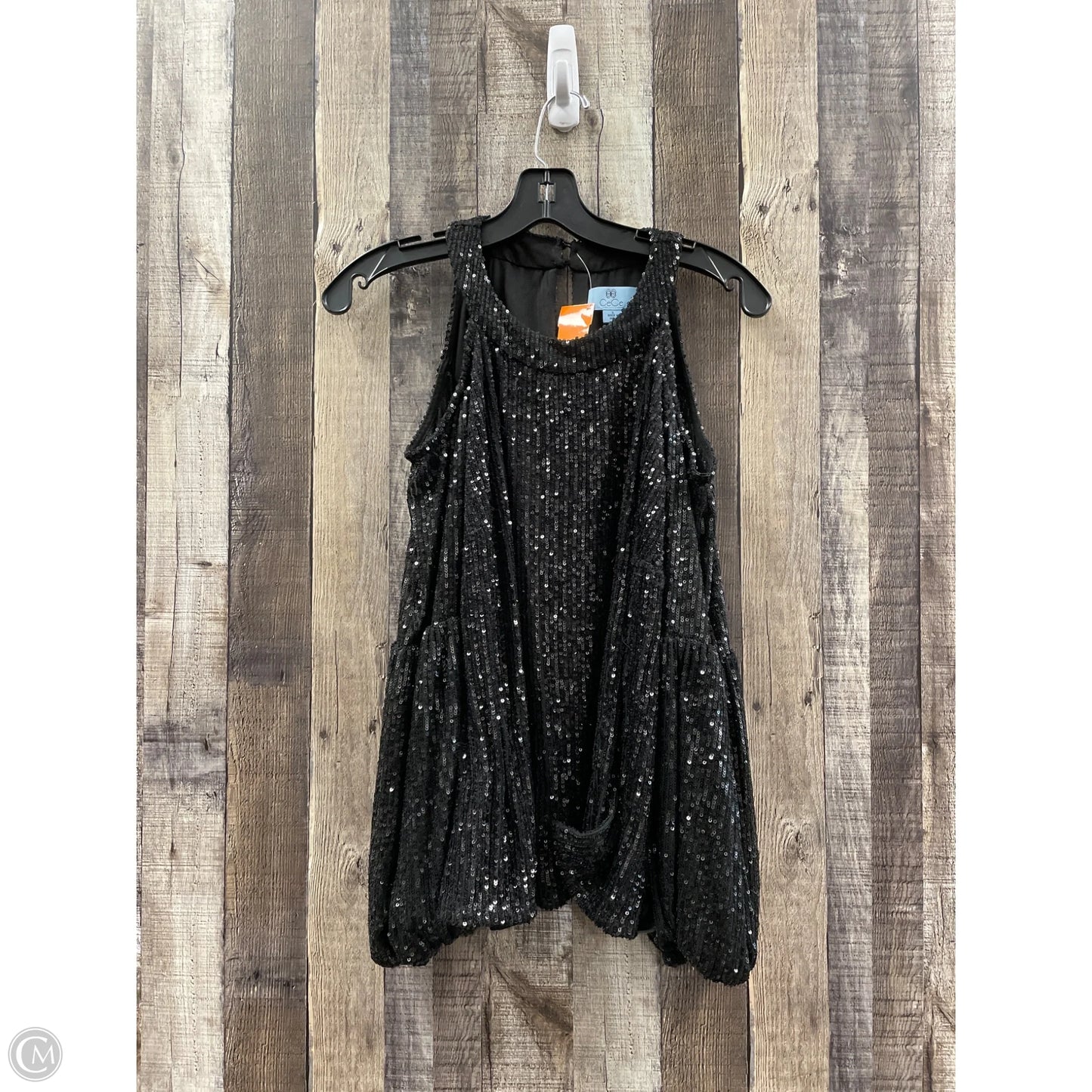 Top Long Sleeve By Cece In Black, Size: L