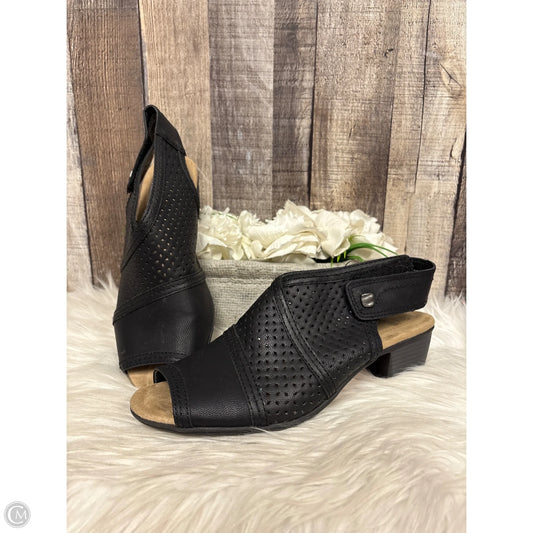 Sandals Heels Kitten By Earth In Black, Size: 8