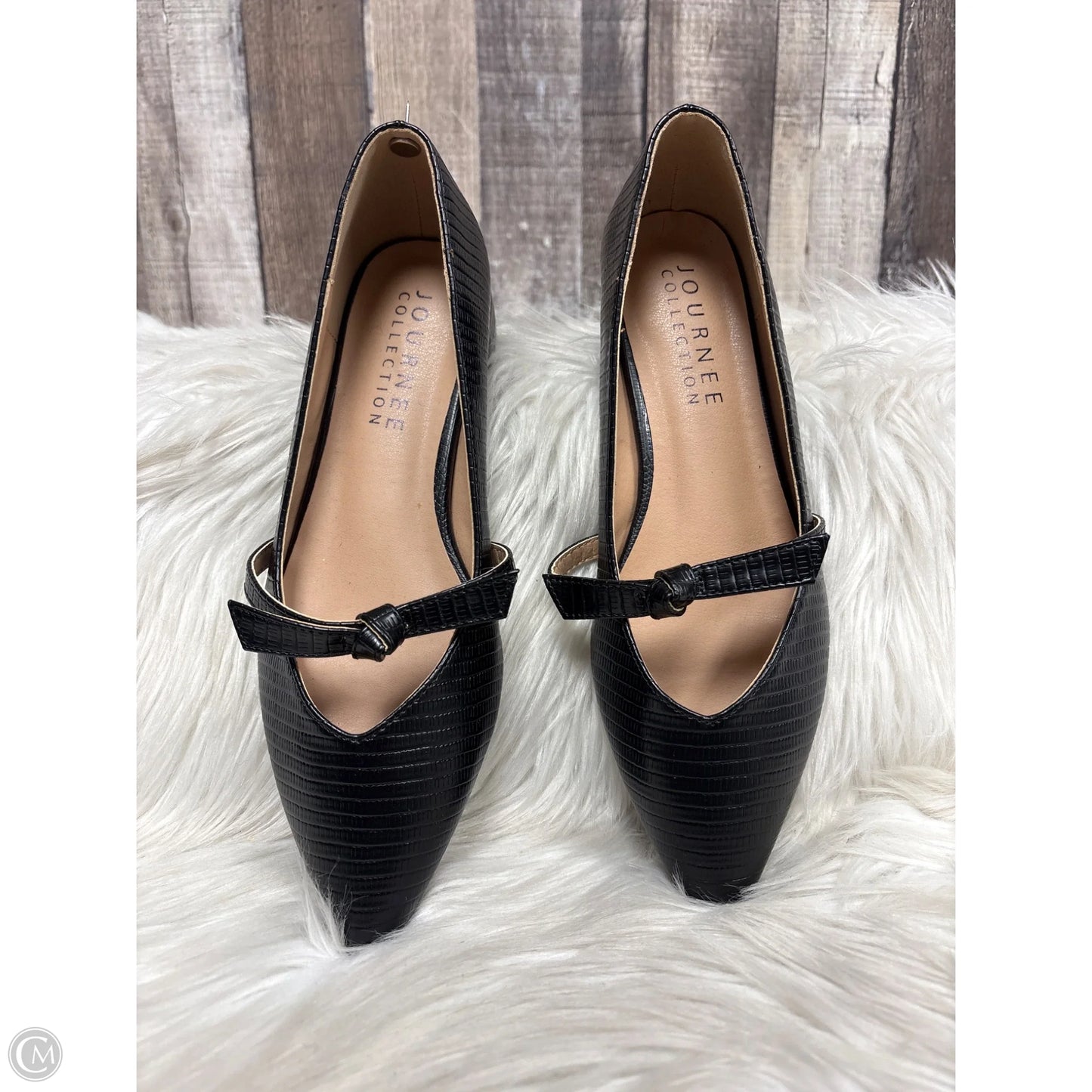 Shoes Flats By Journee In Black, Size: 7