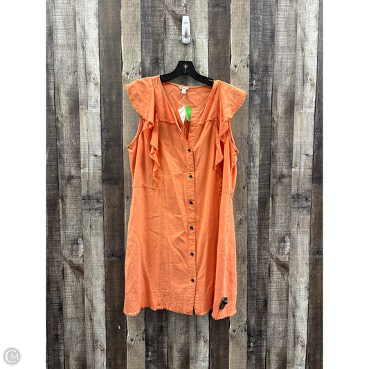 Dress Casual Midi By Versona In Orange, Size: Xl
