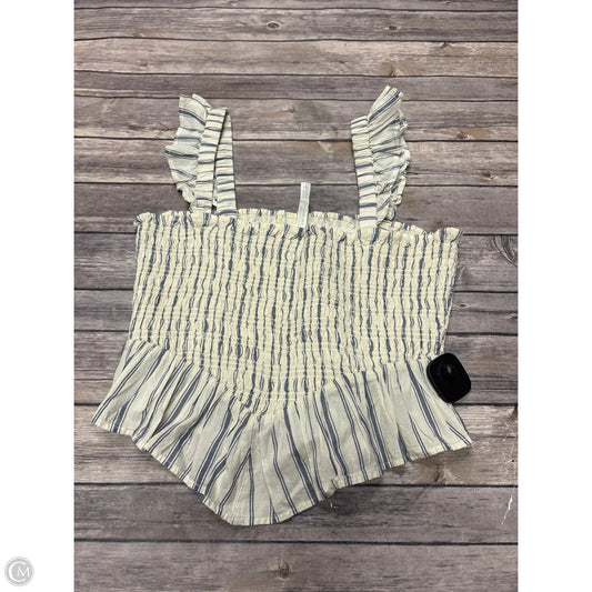 Top Sleeveless By American Eagle In Blue & White, Size: S