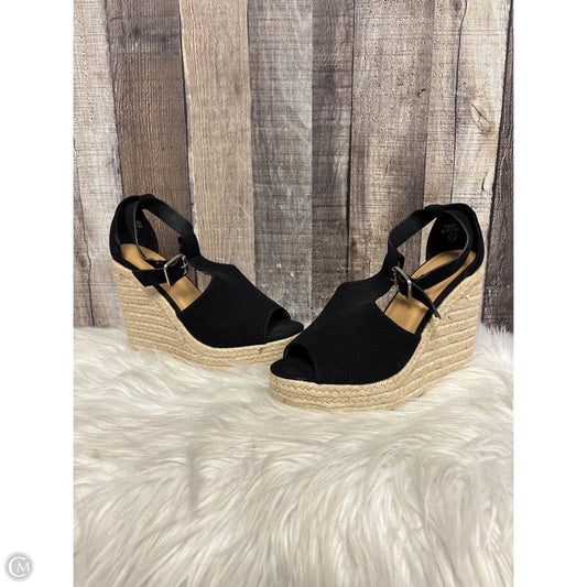 Shoes Heels Wedge By Cme In Black & Tan, Size: 5.5